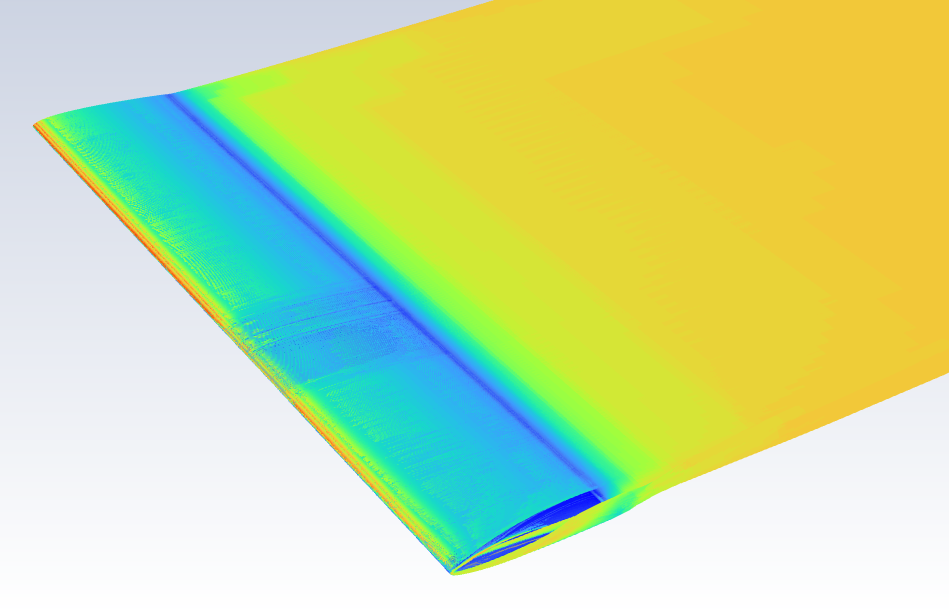 CFD render of control geometry