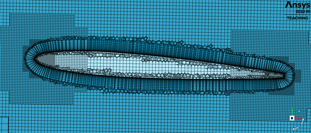 mesh near hydrofoil