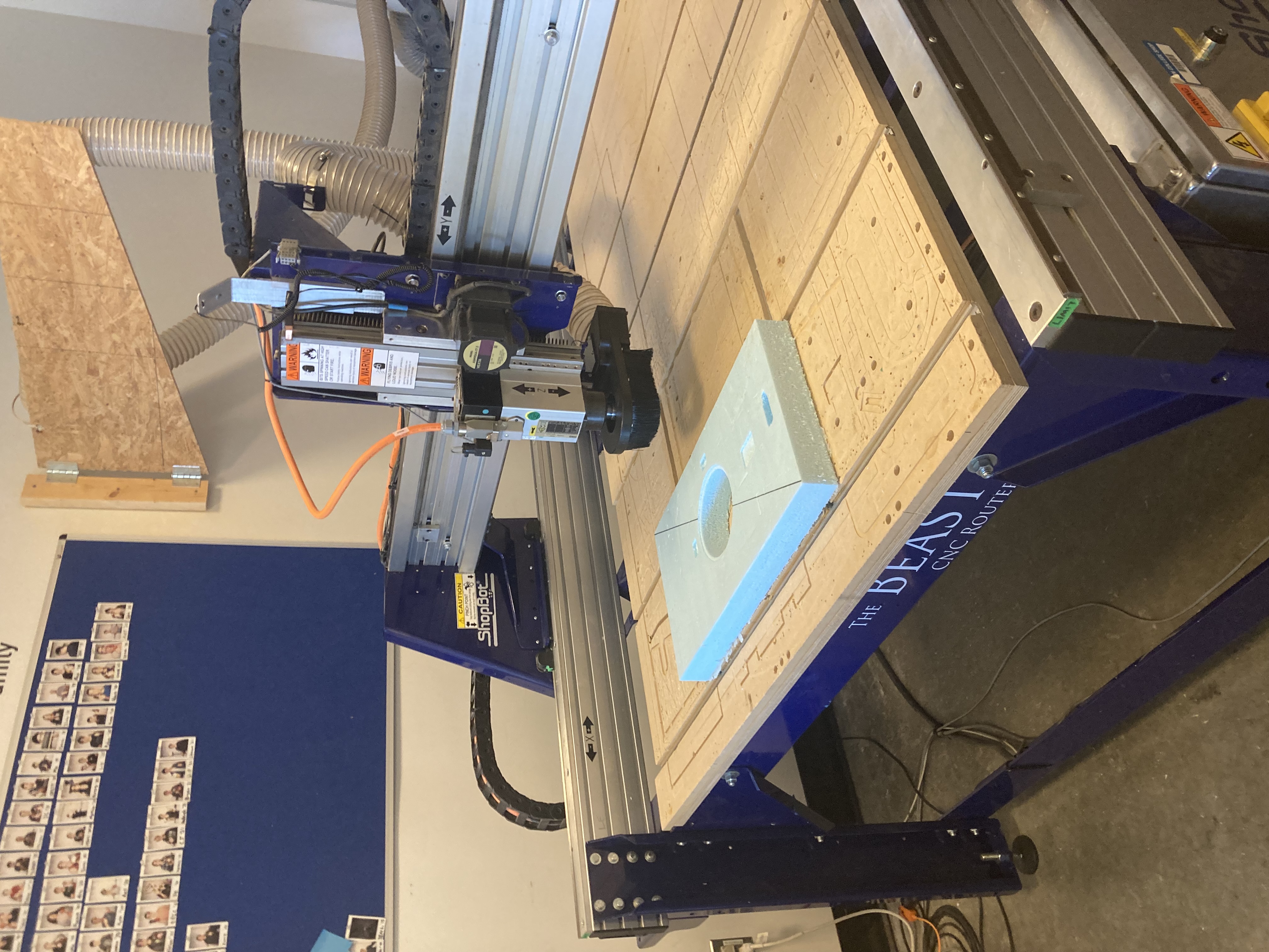 Cutting foam on CNC Shopbot Router