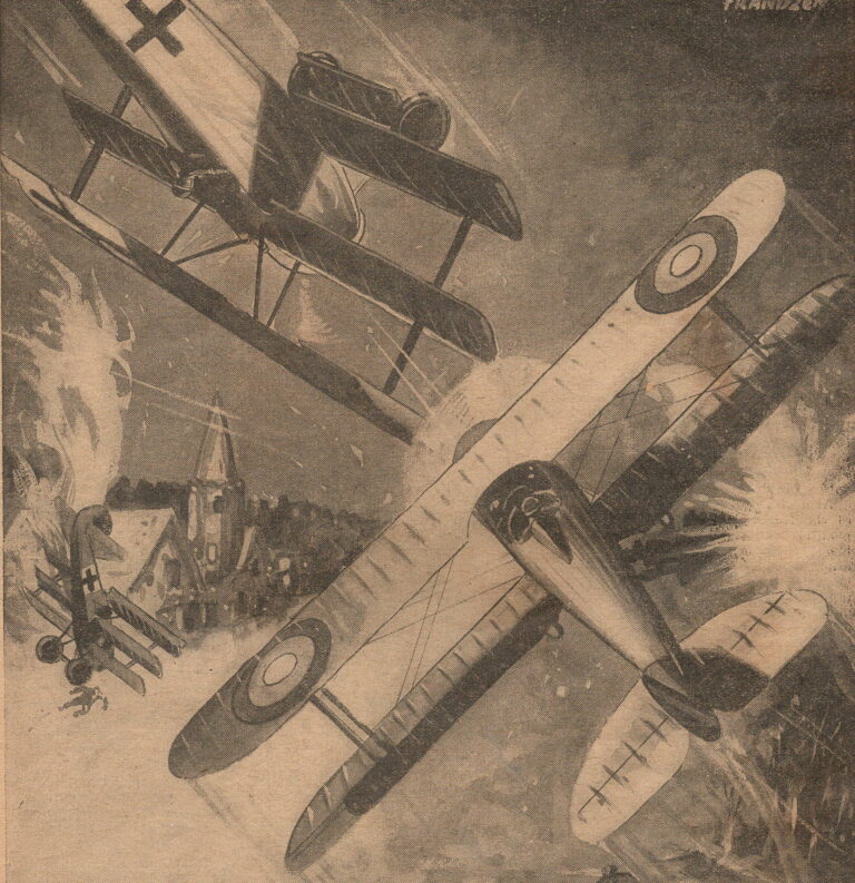 Dogfight between SPAD and Fokker Dr1