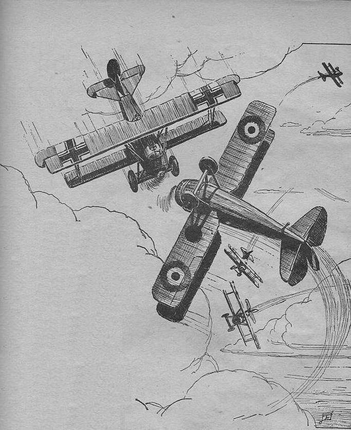 Dogfight between SPAD and Fokker DVII